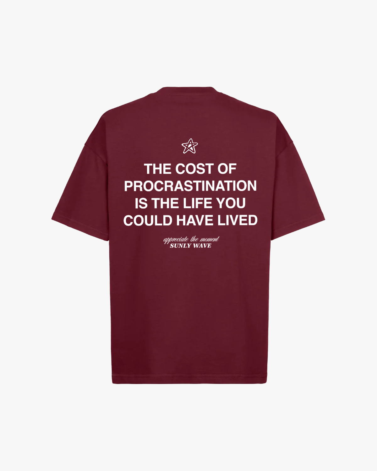 PROCRASTINATION SHIRT BURGUNDY