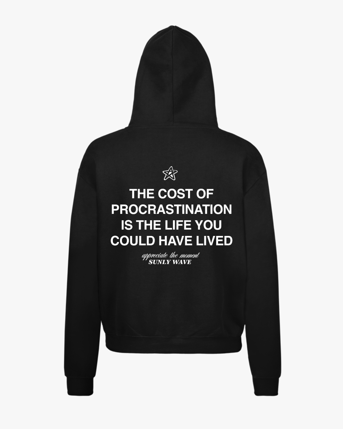 PROCRASTINATION HOODIE BLACK