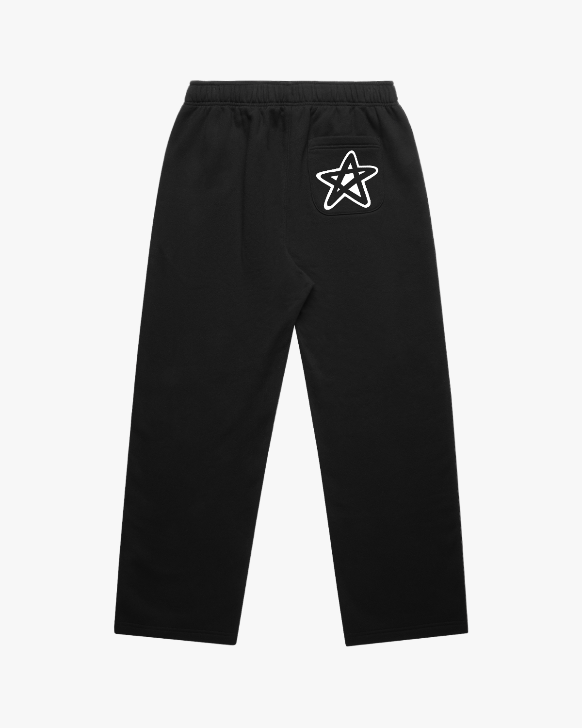 WHITE STAR SWEATPANTS BLACK