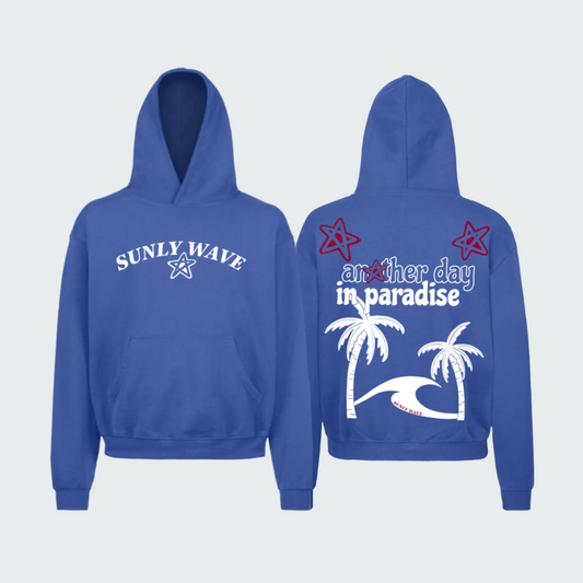 BLUE PALM HOODIE with star