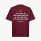 PROCRASTINATION SHIRT BURGUNDY
