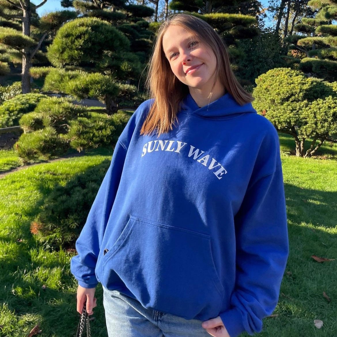 BLUE PALM HOODIE