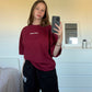PROCRASTINATION SHIRT BURGUNDY