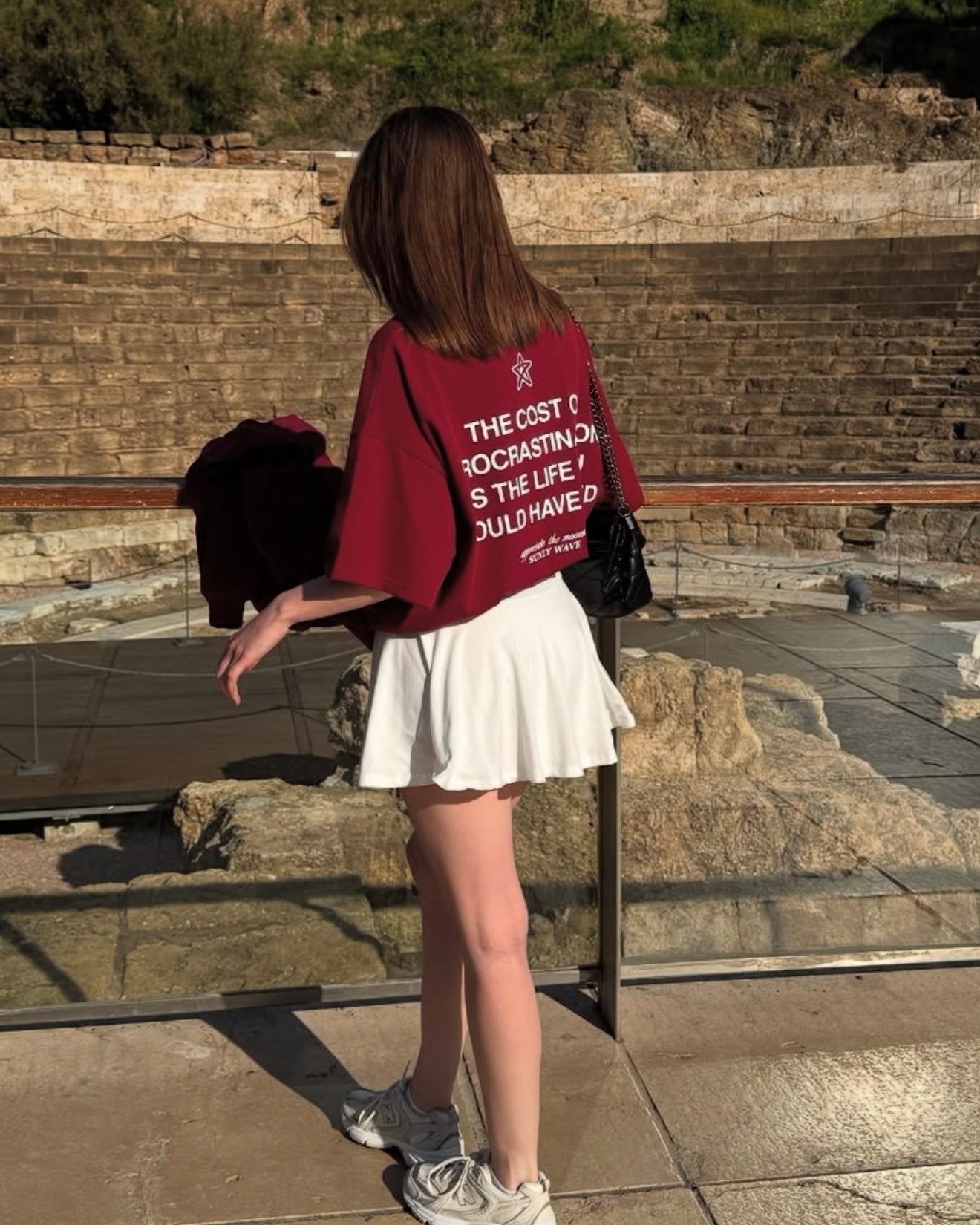 PROCRASTINATION SHIRT BURGUNDY
